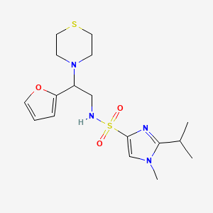 N-(2-(furan-2-yl)-2-thiomorpholinoethyl)-2-isopropyl-1-methyl-1H-imidazole-4-sulfonamide