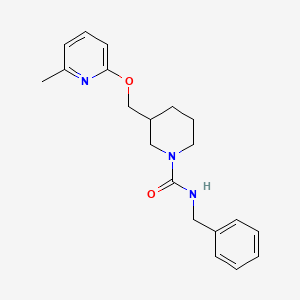 molecular formula C20H25N3O2 B2917187 N-Benzyl-3-[(6-methylpyridin-2-yl)oxymethyl]piperidine-1-carboxamide CAS No. 2379951-79-6