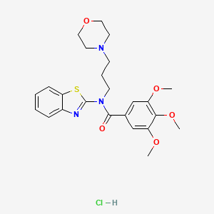 molecular formula C24H30ClN3O5S B2917192 N-(苯并[d]噻唑-2-基)-3,4,5-三甲氧基-N-(3-吗啉丙基)苯甲酰胺盐酸盐 CAS No. 1216606-31-3