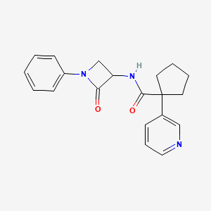 N-(2-Oxo-1-phenylazetidin-3-yl)-1-pyridin-3-ylcyclopentane-1-carboxamide