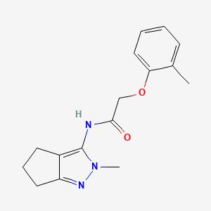 molecular formula C16H19N3O2 B2917197 N-(2-methyl-2,4,5,6-tetrahydrocyclopenta[c]pyrazol-3-yl)-2-(o-tolyloxy)acetamide CAS No. 1209254-92-1