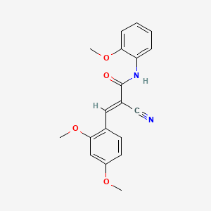 molecular formula C19H18N2O4 B2917203 (2E)-2-氰基-3-(2,4-二甲氧基苯基)-N-(2-甲氧基苯基)丙烯酰胺 CAS No. 359797-78-7