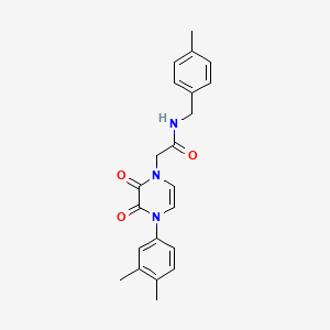 molecular formula C22H23N3O3 B2917204 2-[4-(3,4-dimethylphenyl)-2,3-dioxo-3,4-dihydropyrazin-1(2H)-yl]-N-(4-methylbenzyl)acetamide CAS No. 904524-99-8
