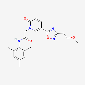 molecular formula C21H24N4O4 B2917205 N-mesityl-2-(5-(3-(2-methoxyethyl)-1,2,4-oxadiazol-5-yl)-2-oxopyridin-1(2H)-yl)acetamide CAS No. 1251620-65-1