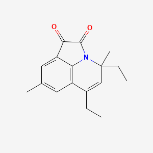 molecular formula C17H19NO2 B2917208 4,6-Diethyl-4,8-dimethyl-4H-pyrrolo[3,2,1-ij]quinoline-1,2-dione CAS No. 774561-60-3