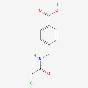 molecular formula C10H10ClNO3 B2917209 4-[(2-Chloroacetamido)methyl]benzoic acid CAS No. 743444-79-3