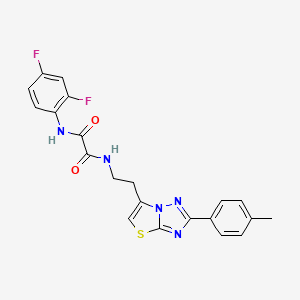 N1-(2,4-difluorophenyl)-N2-(2-(2-(p-tolyl)thiazolo[3,2-b][1,2,4]triazol-6-yl)ethyl)oxalamide