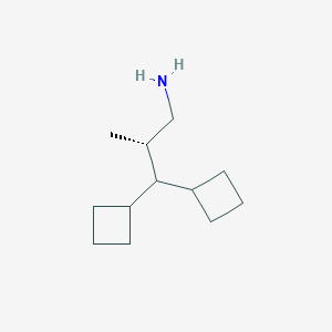 molecular formula C12H23N B2917227 (2S)-3,3-Di(cyclobutyl)-2-methylpropan-1-amine CAS No. 2248188-16-9