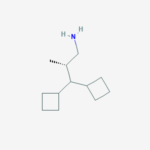 (2S)-3,3-Di(cyclobutyl)-2-methylpropan-1-amine