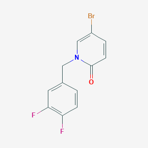 molecular formula C12H8BrF2NO B2917228 5-Bromo-1-[(3,4-difluorophenyl)methyl]-1,2-dihydropyridin-2-one CAS No. 1549835-87-1