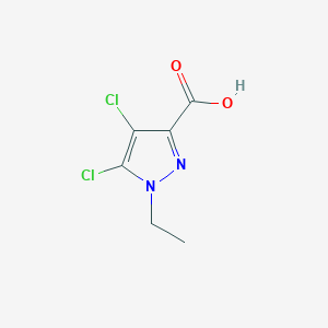 molecular formula C6H6Cl2N2O2 B2917229 4,5-dichloro-1-ethyl-1H-pyrazole-3-carboxylic acid CAS No. 956264-17-8