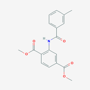 molecular formula C18H17NO5 B291723 Dimethyl 2-[(3-methylbenzoyl)amino]terephthalate 