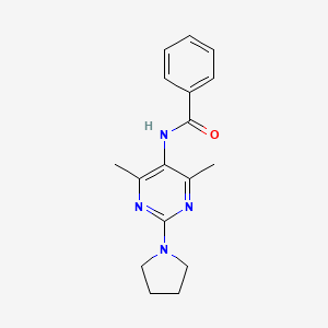 N-(4,6-dimethyl-2-(pyrrolidin-1-yl)pyrimidin-5-yl)benzamide