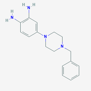 molecular formula C17H22N4 B2917239 4-(4-Benzylpiperazin-1-yl)benzene-1,2-diamine CAS No. 124802-85-3