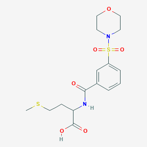 4-(Methylsulfanyl)-2-{[3-(morpholine-4-sulfonyl)phenyl]formamido}butanoic acid