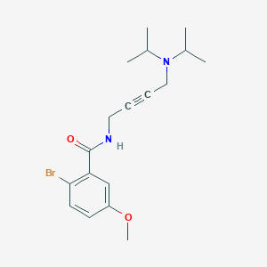 molecular formula C18H25BrN2O2 B2917255 2-溴-N-(4-(二异丙基氨基)丁-2-炔-1-基)-5-甲氧基苯甲酰胺 CAS No. 1396677-00-1