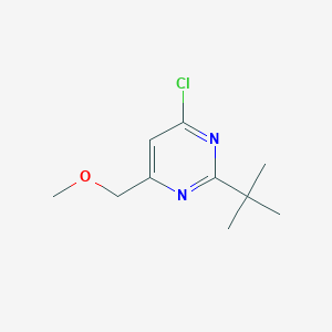 molecular formula C10H15ClN2O B2917264 2-Tert-butyl-4-chloro-6-(methoxymethyl)pyrimidine CAS No. 1250652-63-1