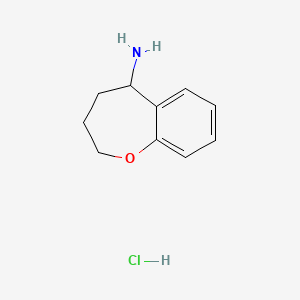 molecular formula C10H14ClNO B2917265 2,3,4,5-四氢苯并[b]恶二戊环-5-胺盐酸盐 CAS No. 37483-67-3