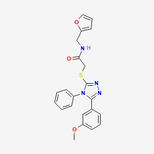 N-(furan-2-ylmethyl)-2-{[5-(3-methoxyphenyl)-4-phenyl-4H-1,2,4-triazol-3-yl]sulfanyl}acetamide