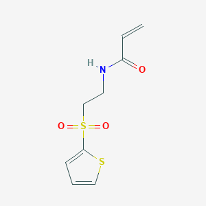 molecular formula C9H11NO3S2 B2917271 N-[2-(thiophene-2-sulfonyl)ethyl]prop-2-enamide CAS No. 2094388-30-2