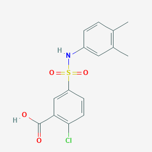 B2917278 2-chloro-5-[(3,4-dimethylphenyl)sulfamoyl]benzoic Acid CAS No. 327106-17-2