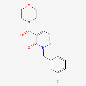 molecular formula C17H17ClN2O3 B2917289 1-(3-chlorobenzyl)-3-(morpholinocarbonyl)-2(1H)-pyridinone CAS No. 338754-94-2