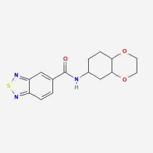 molecular formula C15H17N3O3S B2917294 N-(octahydrobenzo[b][1,4]dioxin-6-yl)benzo[c][1,2,5]thiadiazole-5-carboxamide CAS No. 1902937-44-3