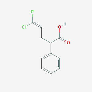 molecular formula C11H10Cl2O2 B2917305 5,5-Dichloro-2-phenylpent-4-enoic acid CAS No. 22073-09-2
