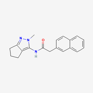 molecular formula C19H19N3O B2917309 N-(2-methyl-2,4,5,6-tetrahydrocyclopenta[c]pyrazol-3-yl)-2-(naphthalen-2-yl)acetamide CAS No. 1208552-34-4