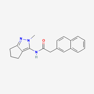 N-{2-methyl-2H,4H,5H,6H-cyclopenta[c]pyrazol-3-yl}-2-(naphthalen-2-yl)acetamide