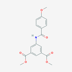 molecular formula C18H17NO6 B291731 Dimethyl 5-[(4-methoxybenzoyl)amino]isophthalate 