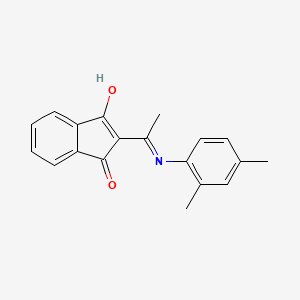 2-{1-[(2,4-dimethylphenyl)amino]ethylidene}-2,3-dihydro-1H-indene-1,3-dione