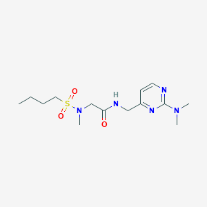 molecular formula C14H25N5O3S B2917343 N-((2-(dimethylamino)pyrimidin-4-yl)methyl)-2-(N-methylbutylsulfonamido)acetamide CAS No. 1797976-07-8