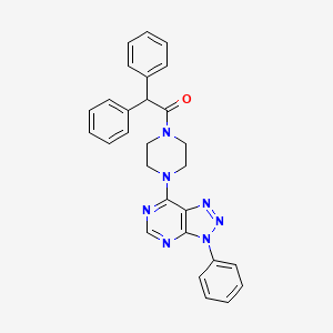 2,2-diphenyl-1-(4-(3-phenyl-3H-[1,2,3]triazolo[4,5-d]pyrimidin-7-yl)piperazin-1-yl)ethanone