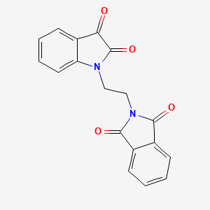molecular formula C18H12N2O4 B2917345 1-[2-(1,3-二氧代-1,3-二氢-2H-异吲哚-2-基)乙基]-1H-吲哚-2,3-二酮 CAS No. 303065-17-0