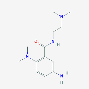 molecular formula C13H22N4O B2917359 5-amino-2-(dimethylamino)-N-(2-(dimethylamino)ethyl)benzamide CAS No. 1284882-04-7