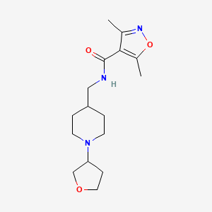 3,5-dimethyl-N-((1-(tetrahydrofuran-3-yl)piperidin-4-yl)methyl)isoxazole-4-carboxamide