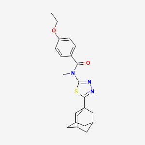 molecular formula C22H27N3O2S B2917365 N-[5-(1-adamantyl)-1,3,4-thiadiazol-2-yl]-4-ethoxy-N-methylbenzamide CAS No. 361166-15-6