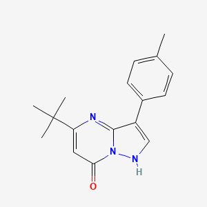 molecular formula C17H19N3O B2917372 5-(叔丁基)-3-(对甲苯基)吡唑并[1,5-a]嘧啶-7-醇 CAS No. 879477-75-5