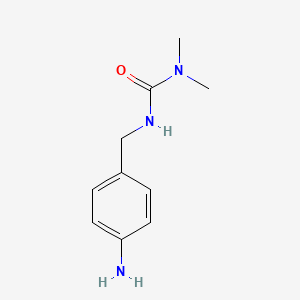 molecular formula C10H15N3O B2917382 3-[(4-氨基苯基)甲基]-1,1-二甲基脲 CAS No. 1401313-12-9