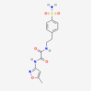 molecular formula C14H16N4O5S B2917385 N1-(5-甲基异恶唑-3-基)-N2-(4-磺酰胺基苯乙基)草酰胺 CAS No. 920233-12-1