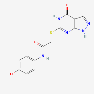 N-(4-methoxyphenyl)-2-({4-oxo-1H,4H,5H-pyrazolo[3,4-d]pyrimidin-6-yl}sulfanyl)acetamide