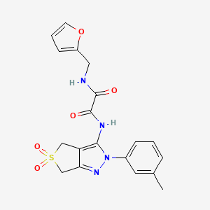 N1-(5,5-dioxido-2-(m-tolyl)-4,6-dihydro-2H-thieno[3,4-c]pyrazol-3-yl)-N2-(furan-2-ylmethyl)oxalamide