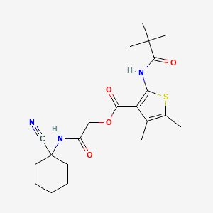 [2-[(1-Cyanocyclohexyl)amino]-2-oxoethyl] 2-(2,2-dimethylpropanoylamino)-4,5-dimethylthiophene-3-carboxylate