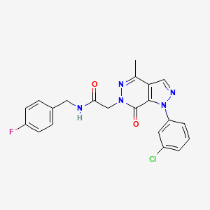 2-(1-(3-chlorophenyl)-4-methyl-7-oxo-1H-pyrazolo[3,4-d]pyridazin-6(7H)-yl)-N-(4-fluorobenzyl)acetamide