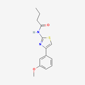molecular formula C14H16N2O2S B2917422 N-(4-(3-methoxyphenyl)thiazol-2-yl)butyramide CAS No. 536732-07-7