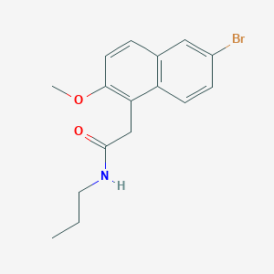 molecular formula C16H18BrNO2 B2917428 2-(6-bromo-2-methoxynaphthalen-1-yl)-N-propylacetamide CAS No. 622814-16-8