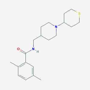 2,5-dimethyl-N-{[1-(thian-4-yl)piperidin-4-yl]methyl}benzamide