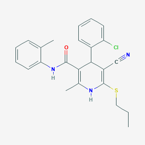 4-(2-chlorophenyl)-5-cyano-2-methyl-6-(propylthio)-N-(o-tolyl)-1,4-dihydropyridine-3-carboxamide