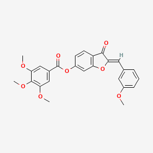(Z)-2-(3-methoxybenzylidene)-3-oxo-2,3-dihydrobenzofuran-6-yl 3,4,5-trimethoxybenzoate